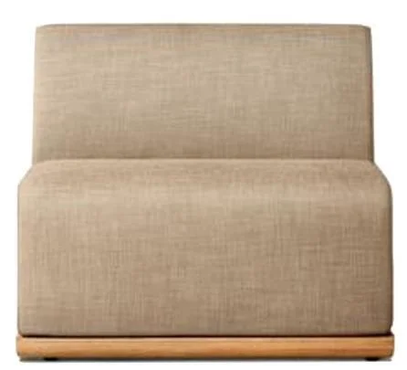 LG522-1 Wicker-Style Outdoor armless sofa