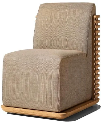 LG523-3 Wicker-Style Outdoor armless dining chair