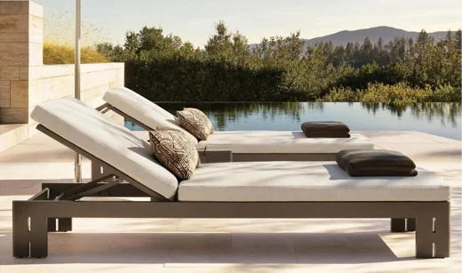 LG525-1 Aluminum Outdoor adjustable sunbed
