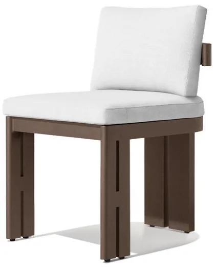 LG526-1 Aluminum Outdoor armless dining chair