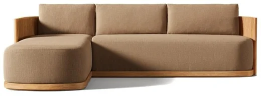 LG529-3 Teak Outdoor left-arm sofa-chaise sectional