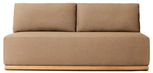LG530-1 Teak Outdoor Two-Seater armless sofa