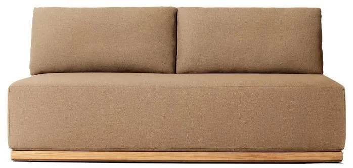 LG530-1 Teak Outdoor Two-Seater armless sofa