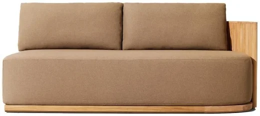 LG530-5 Teak Outdoor Two-Seater right-arm sofa