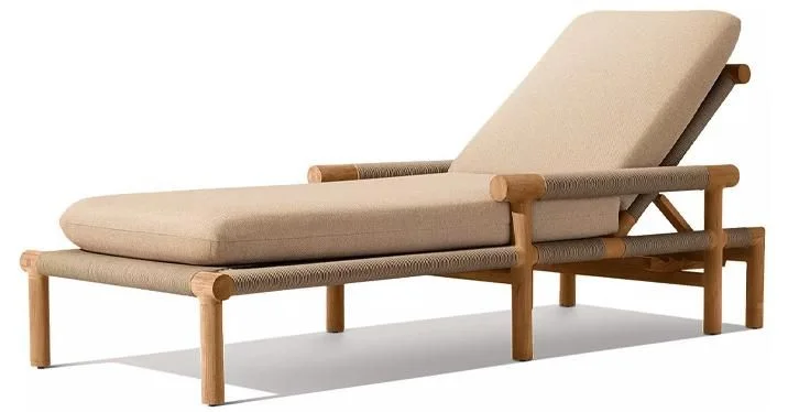 LG535-1 Teak Outdoor adjustable sunbed