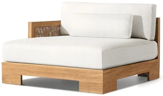 LG538-1 Teak Outdoor left-arm chair