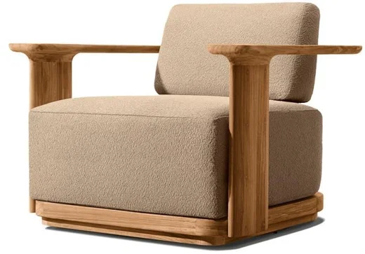 LG540-2 Teak Outdoor swivel chair