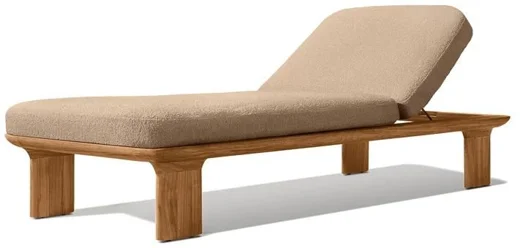 LG540-6 Teak Outdoor adjustable sunbed
