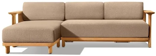 LG541-1 Teak Outdoor left/right-arm sofa-chaise sectional