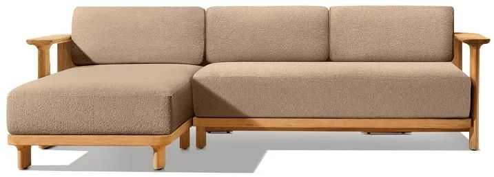 LG541-1 Teak Outdoor left/right-arm sofa-chaise sectional