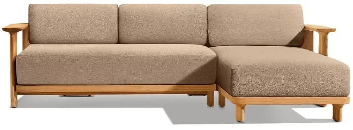 LG541-3 Teak Outdoor left/right-arm sofa-chaise sectional