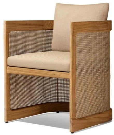 LG545-1 Woven Outdoor armrest dining chair