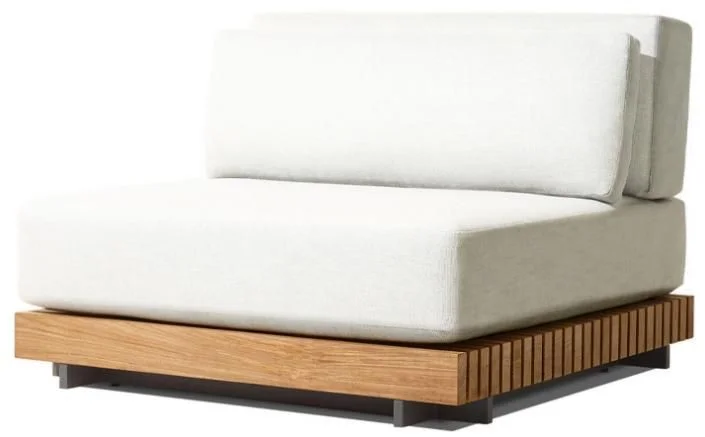 LG546-1 Teak Outdoor armless Single Sofa