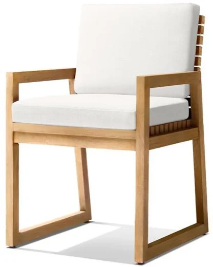 LG547-3 Teak Outdoor armrest dining chair