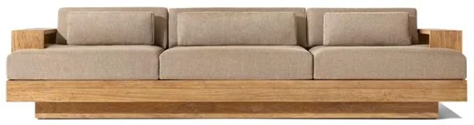 LG549-4 Teak Outdoor Three-Seater sofa