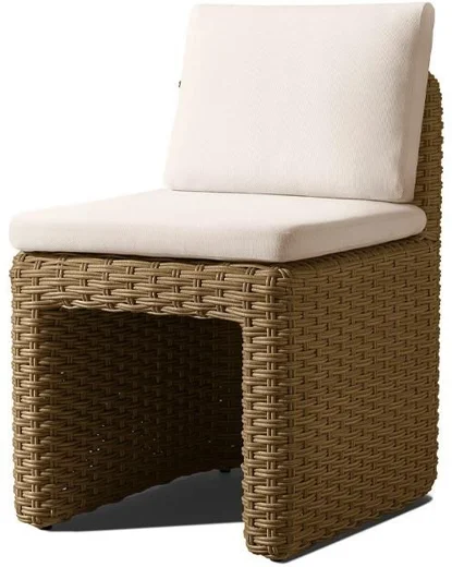 LG550-1 Wicker-Style Outdoor armless dining chair