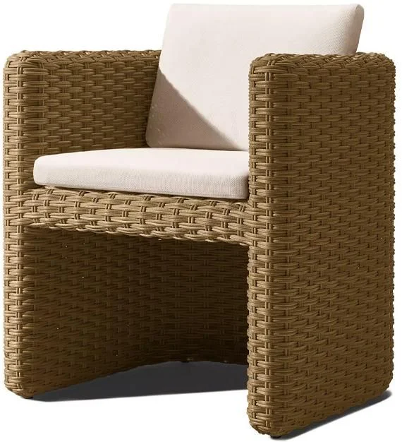 LG550-2 Wicker-Style Outdoor armrest dining chair