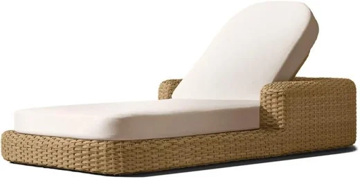 LG551-1 Wicker-Style Outdoor adjustable sunbed