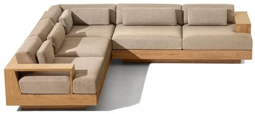 LG553-15 Teak Outdoor L-sofa sectional