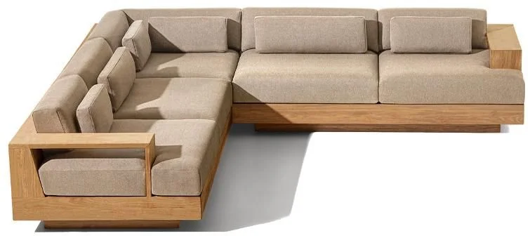 LG553-15 Teak Outdoor L-sofa sectional