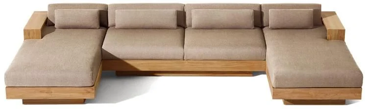 LG553-16 Teak Outdoor U-sofa chaise sectional
