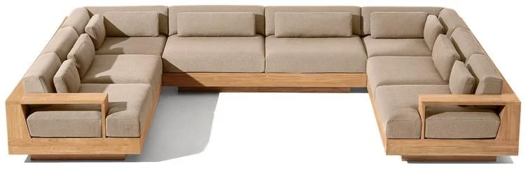 LG553-17 Teak Outdoor U-sofa sectional