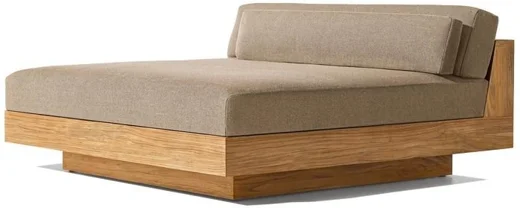 LG553-21 Teak Outdoor armless sofa
