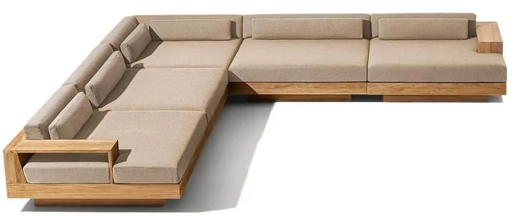 LG553-23 Teak Outdoor L-sofa sectional