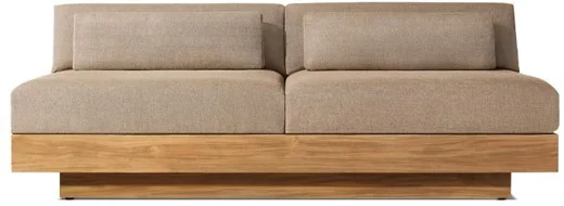 LG553-7 Teak Outdoor armless sofa