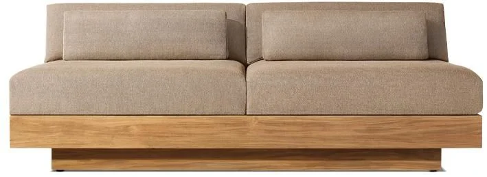LG553-7 Teak Outdoor armless sofa