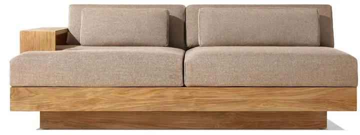 LG553-8 Teak Outdoor left-arm sofa