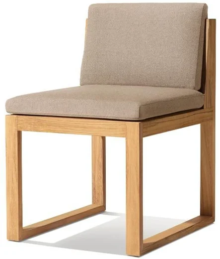 LG554-1 Teak Outdoor armless dining chair