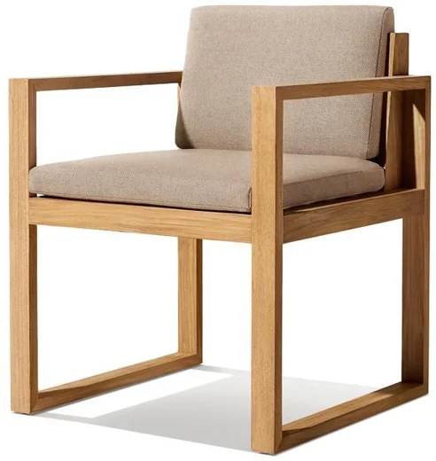 LG554-3 Teak Outdoor armrest dining chair