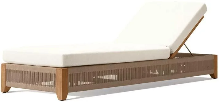 LG556-6 Teak Outdoor adjustable sunbed