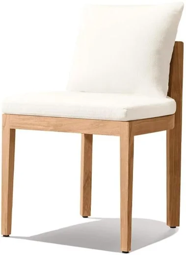 LG557-4 Teak Outdoor armless dining chair