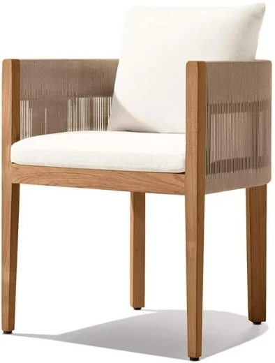 LG557-5 Teak Outdoor armrest dining chair
