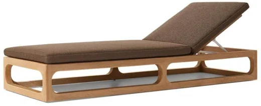 LG559-4 Teak Outdoor adjustable sunbed