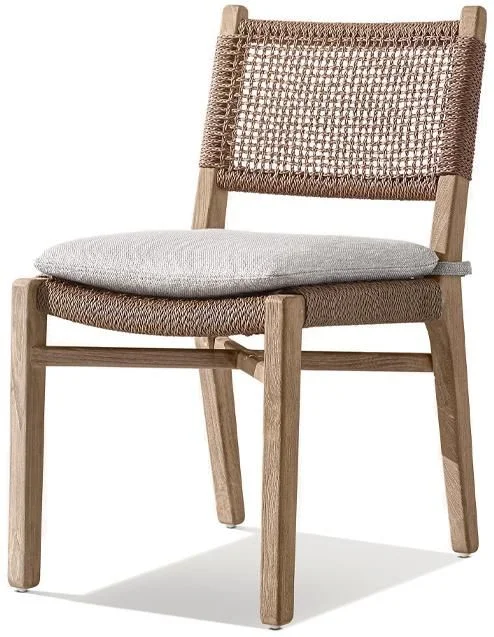 LG563-3 Wicker-Style Outdoor armless dining chair
