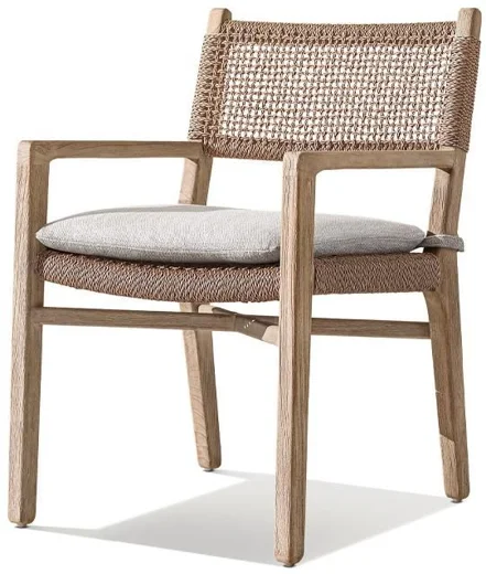 LG563-4 Wicker-Style Outdoor armrest dining chair