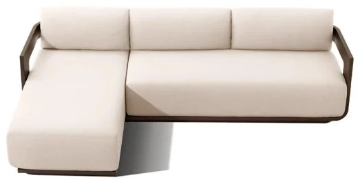 LG564-12 Aluminum Outdoor left-arm sofa-chaise sectional