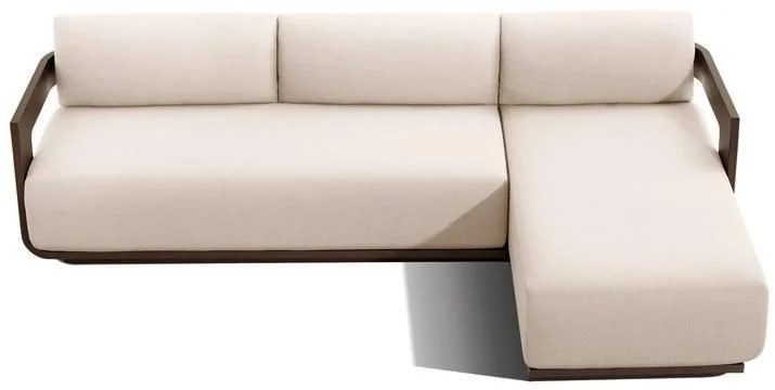 LG564-13 Aluminum Outdoor right-arm sofa-chaise sectional