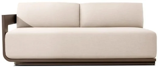 LG564-15 Aluminum Outdoor Two-Seater left-arm sofa