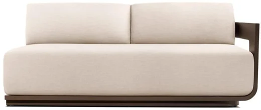 LG564-16 Aluminum Outdoor Two-Seater right-arm sofa