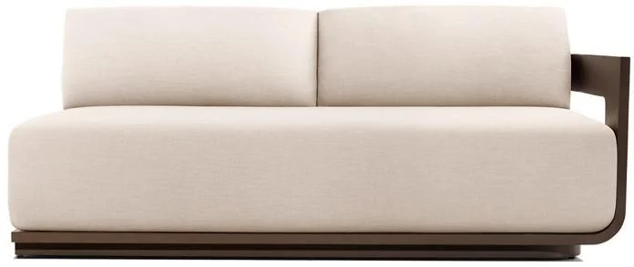 LG564-16 Aluminum Outdoor Two-Seater right-arm sofa