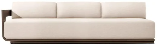 LG564-18 Aluminum Outdoor Three-Seater left-arm sofa
