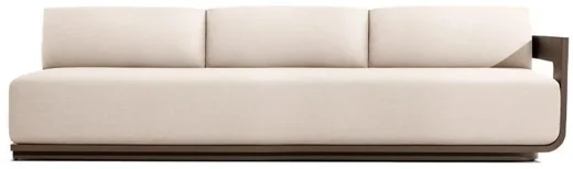 LG564-19 Aluminum Outdoor Three-Seater right-arm sofa