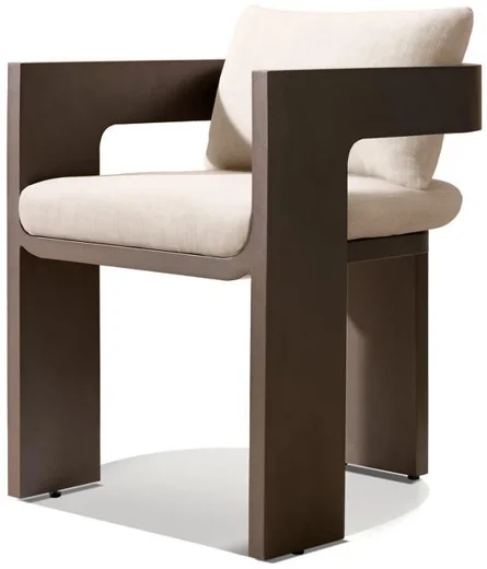 LG564-23 Aluminum Outdoor armrest dining chair