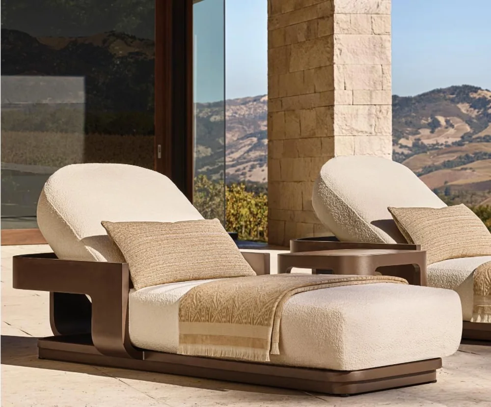 LG565-1 Aluminum Outdoor adjustable sunbed