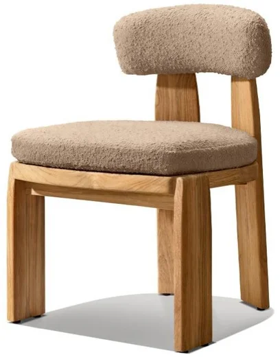 LG569-1 Teak Outdoor armless dining chair