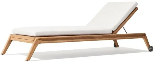 LG571-6 Teak Outdoor adjustable sunbed